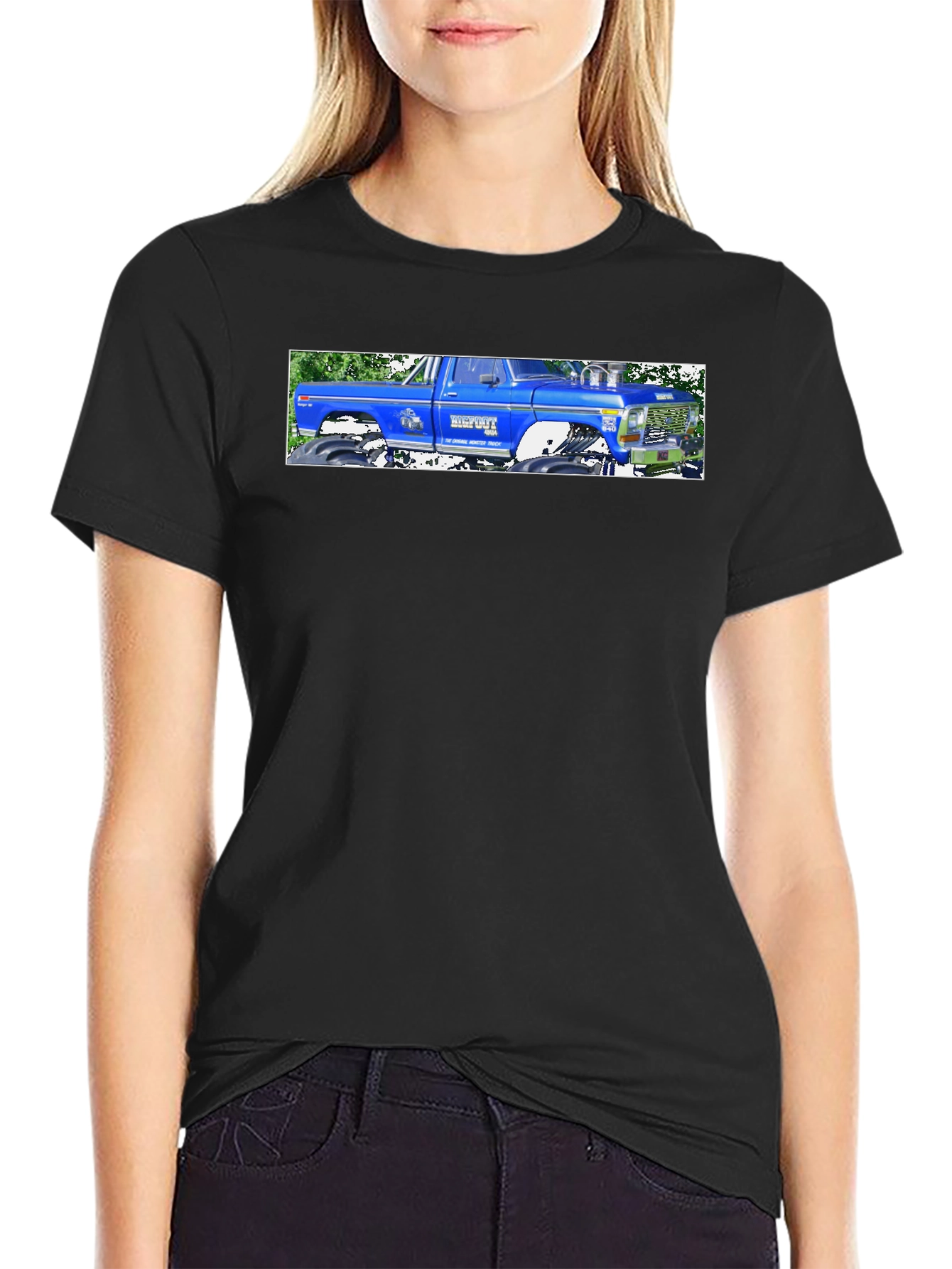 Bigfoot Truck Graphic Black Tee - Classic Monster Truck Style