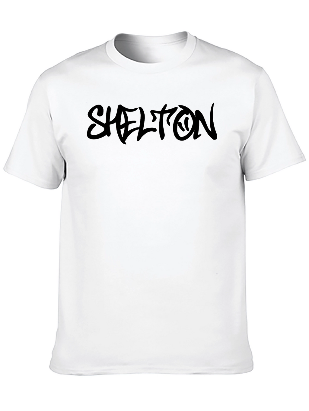 Shelton Black Graphic Print T-Shirt - Casual Wear