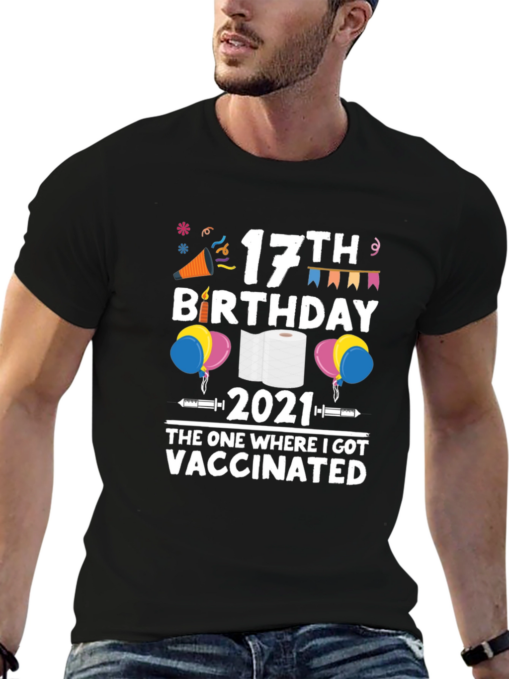 17th Birthday Vaccinated 2021 T-Shirt