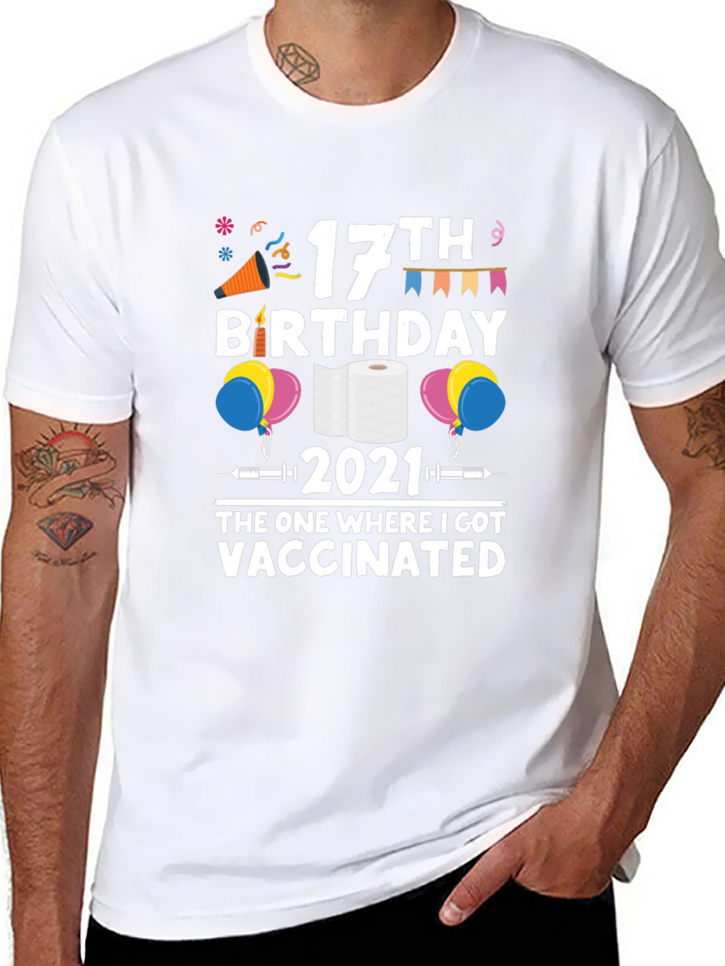 17th Birthday Vaccinated 2021 T-Shirt