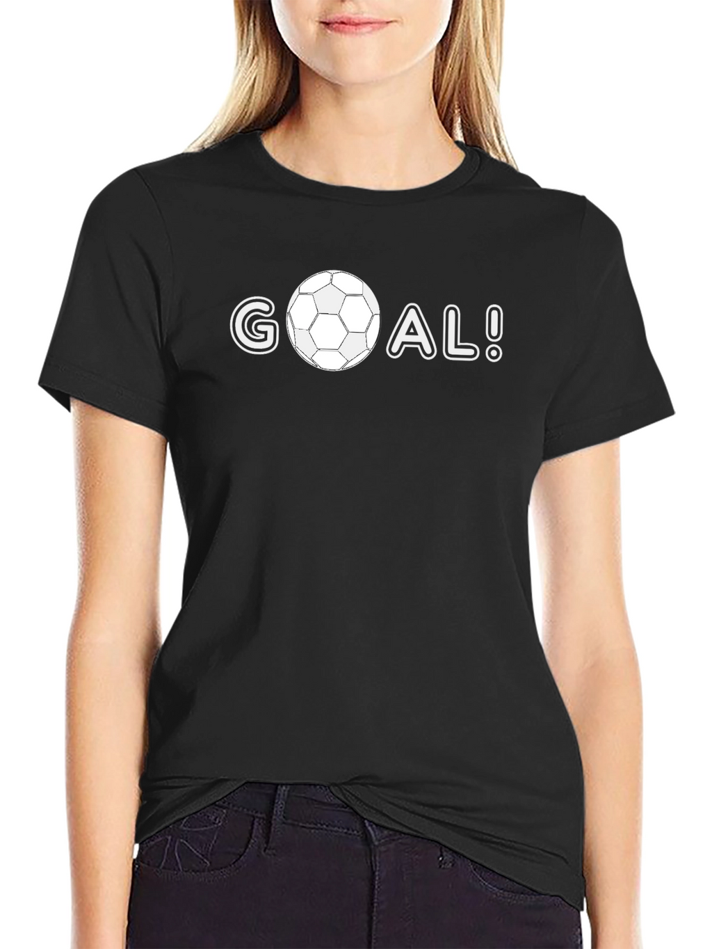 GOAL! Soccer Ball Graphic Tee - Stylish Black T-Shirt
