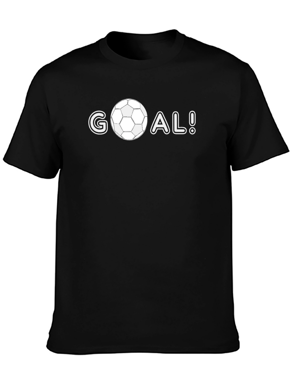 GOAL! Soccer Ball Graphic Tee - Stylish Black T-Shirt