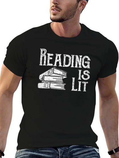 Reading is Lit Black Graphic Tee