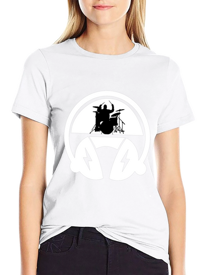 Drummer Headphone Graphic Tee - Black Cotton T-Shirt
