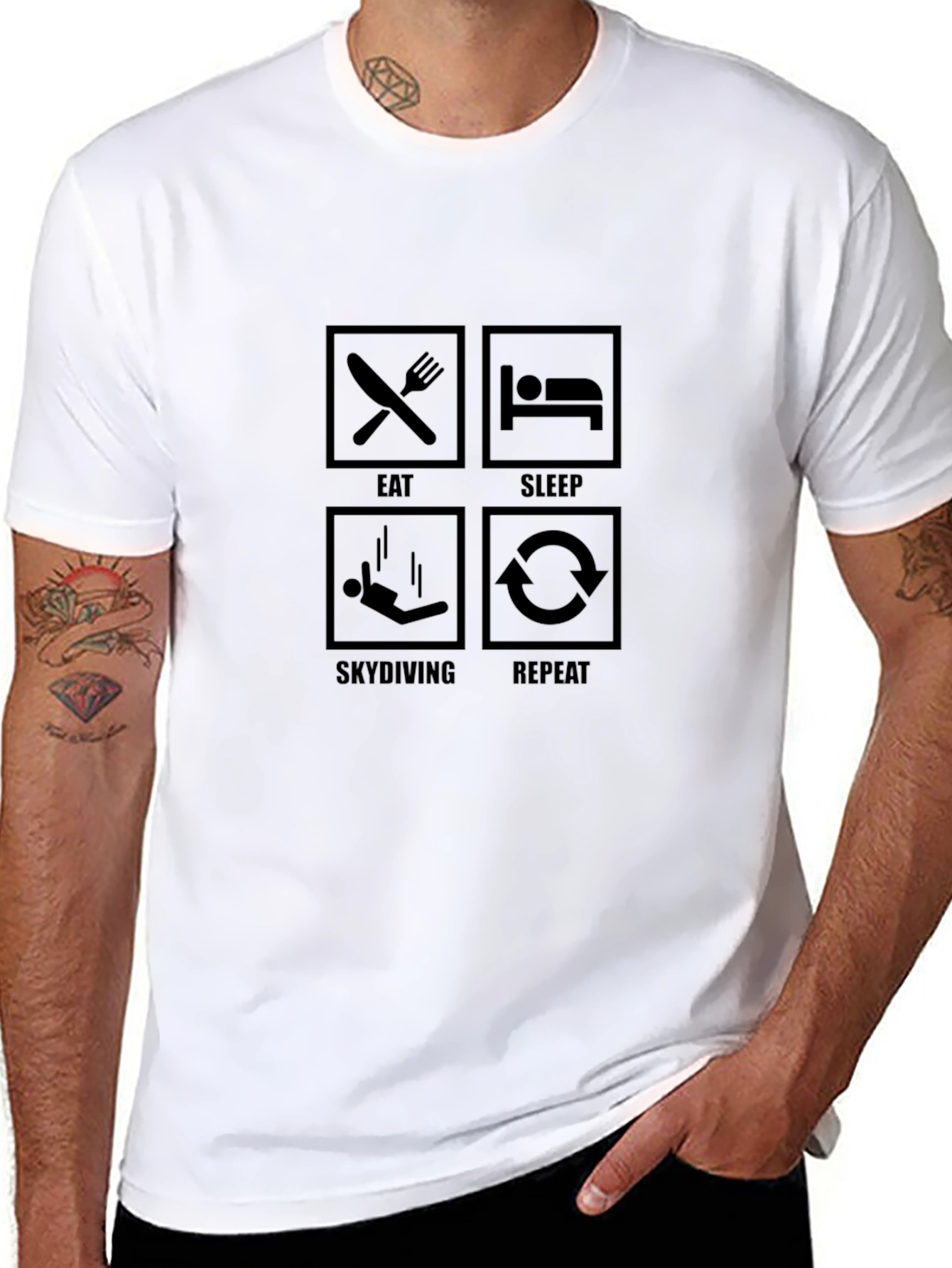 Eat Sleep Skydiving Repeat T-Shirt