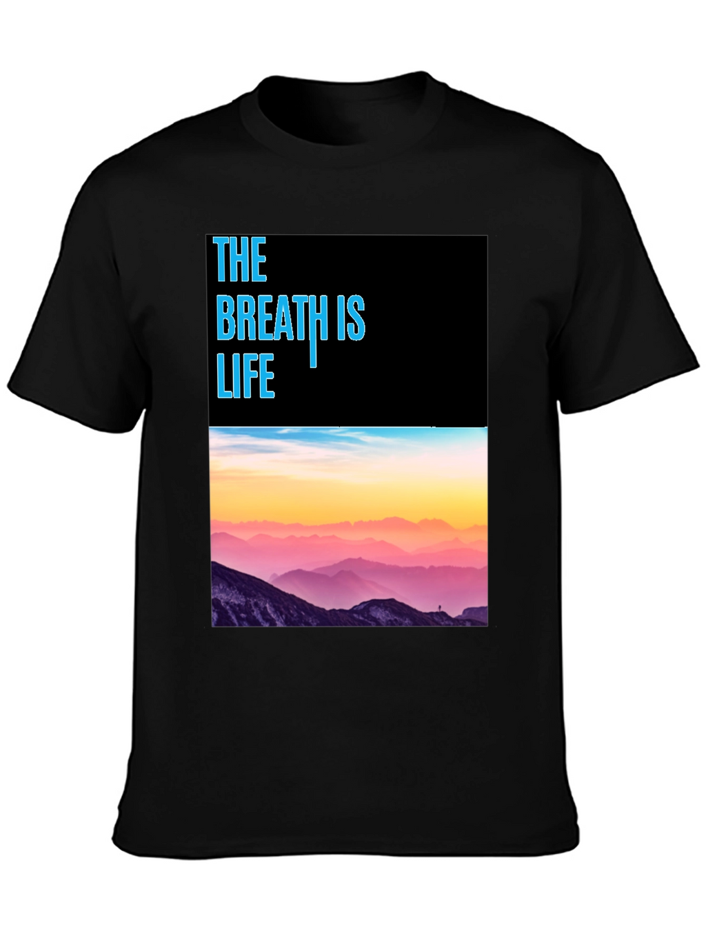 Breath is Life Graphic Tee - Mountain Scene