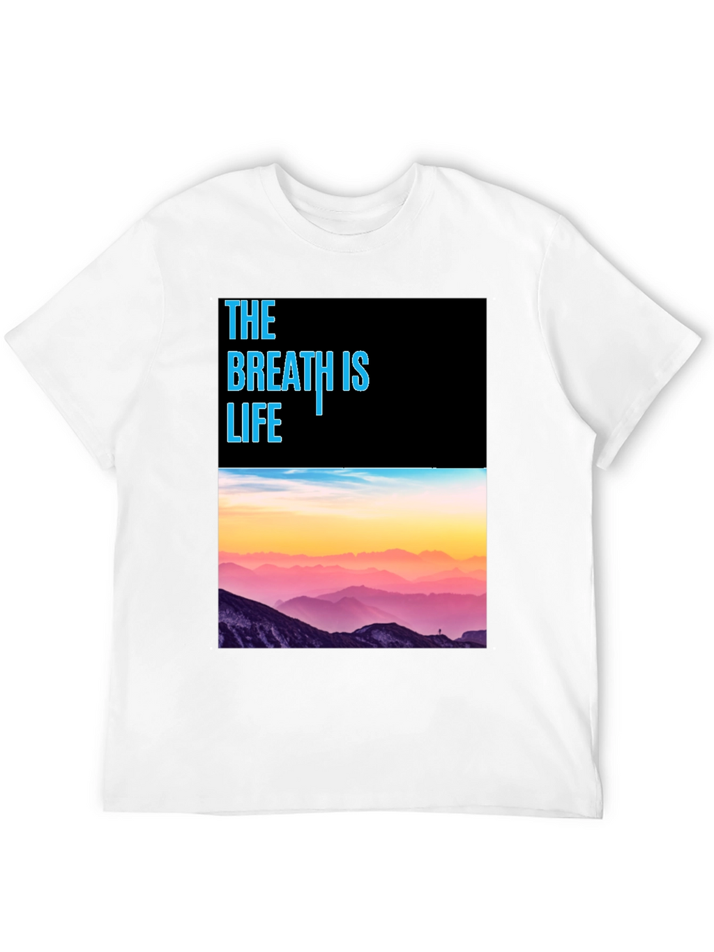 Breath is Life Graphic Tee - Mountain Scene