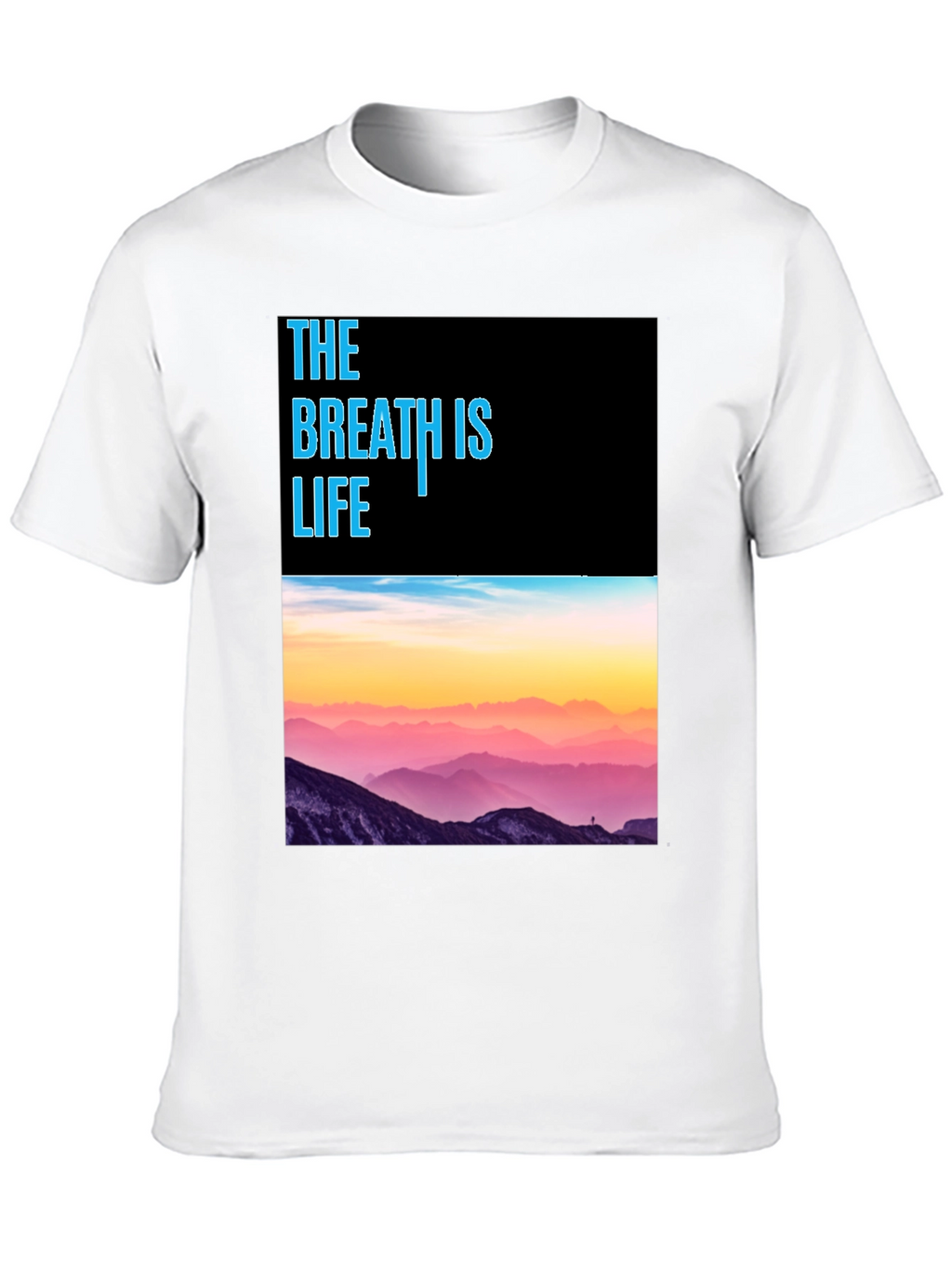 Breath is Life Graphic Tee - Mountain Scene