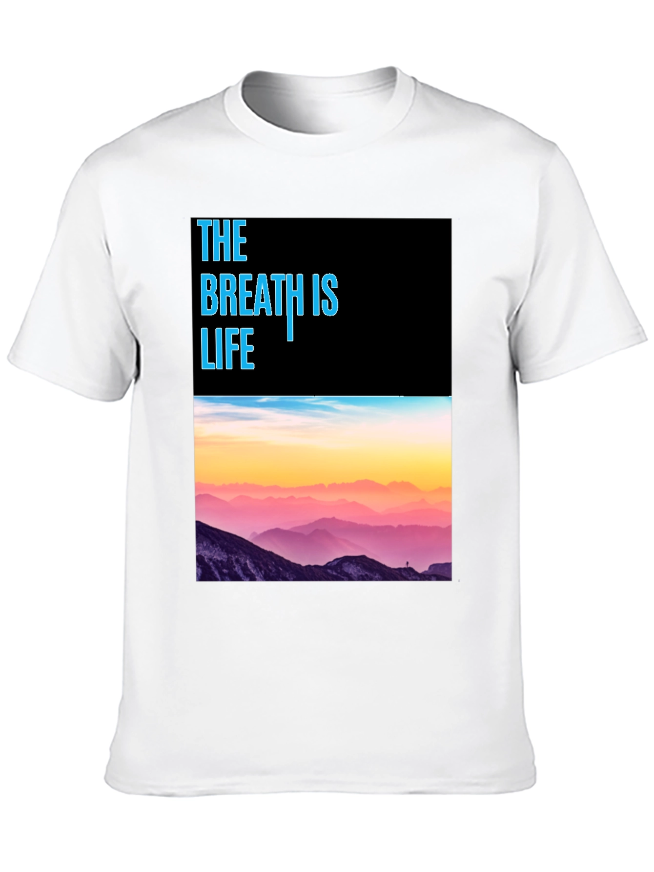 Breath is Life Graphic Tee - Mountain Scene