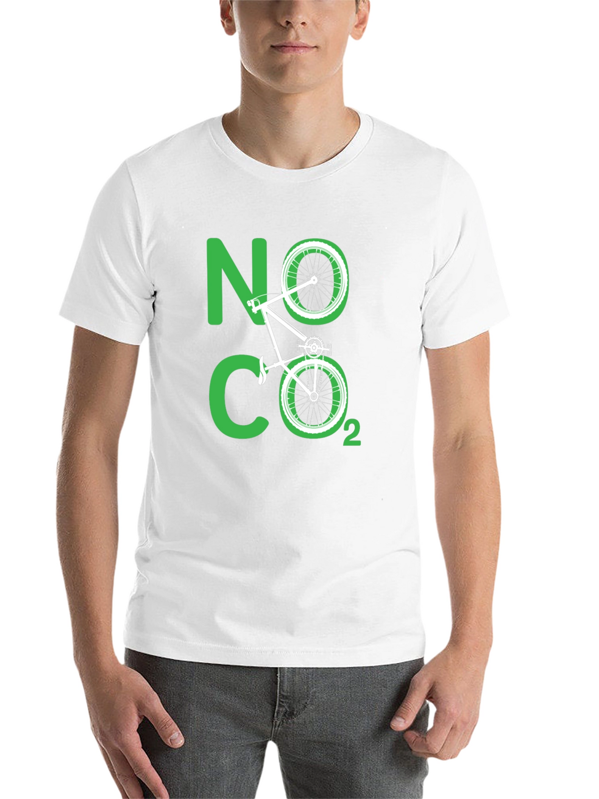 Eco-Friendly No CO2 Bicycle T-Shirt