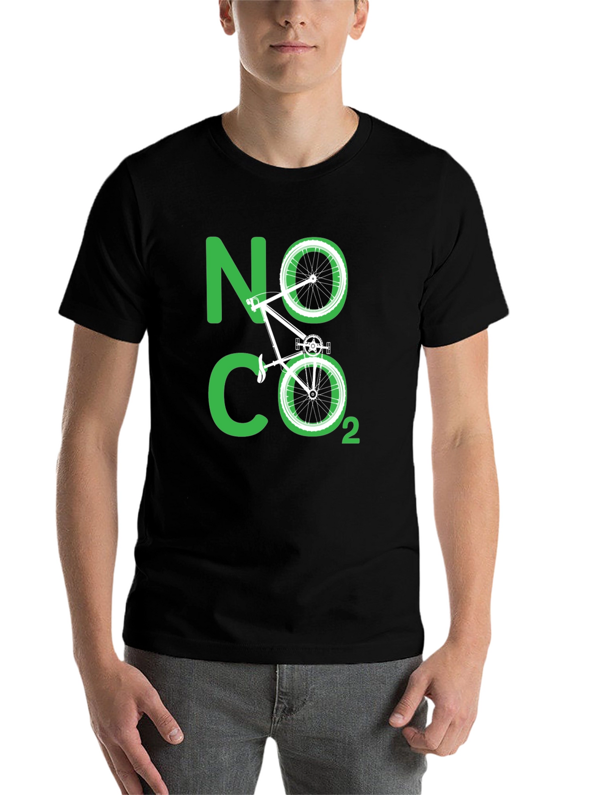 Eco-Friendly No CO2 Bicycle T-Shirt