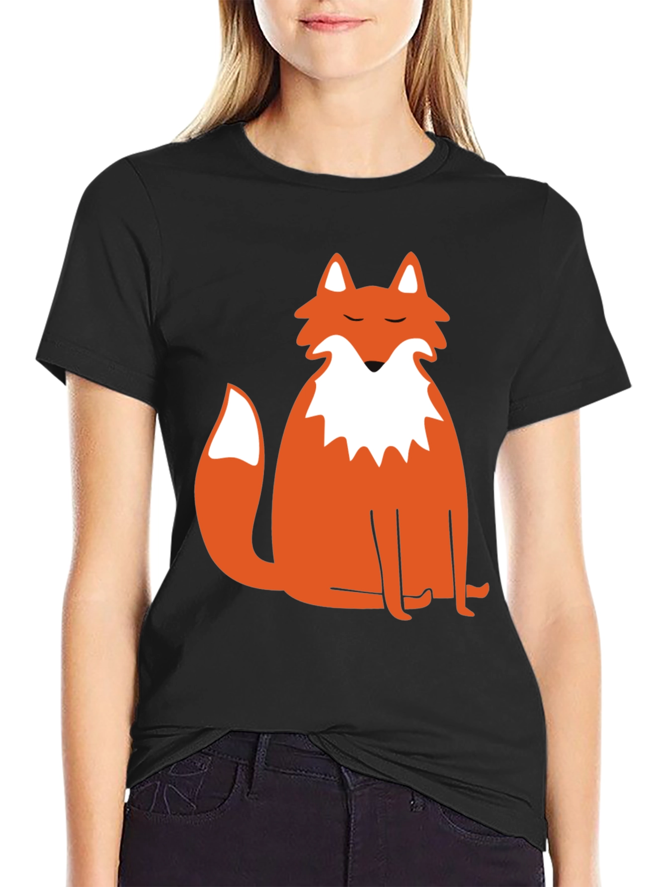 Mens Black Fox Graphic Tee