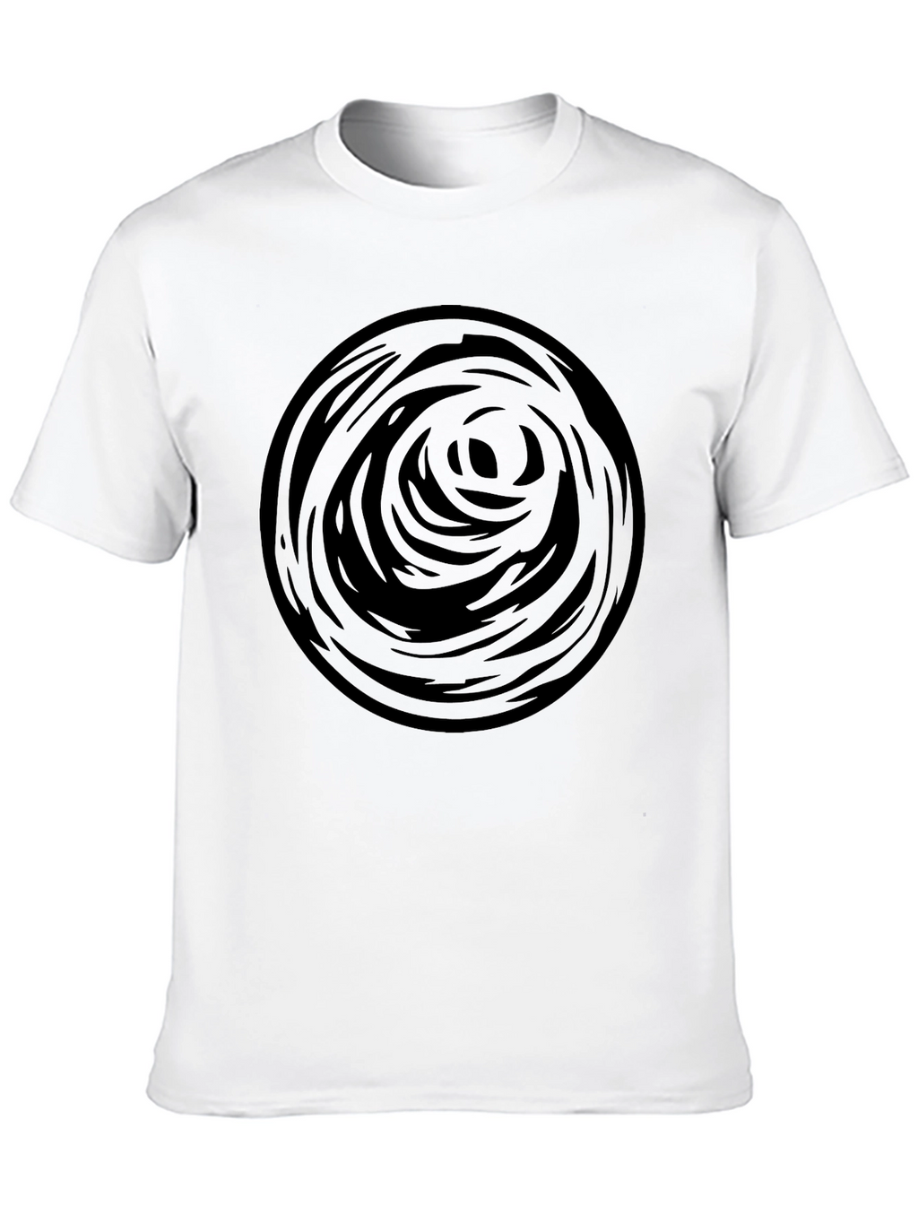 Abstract Circle Graphic Tee - Black