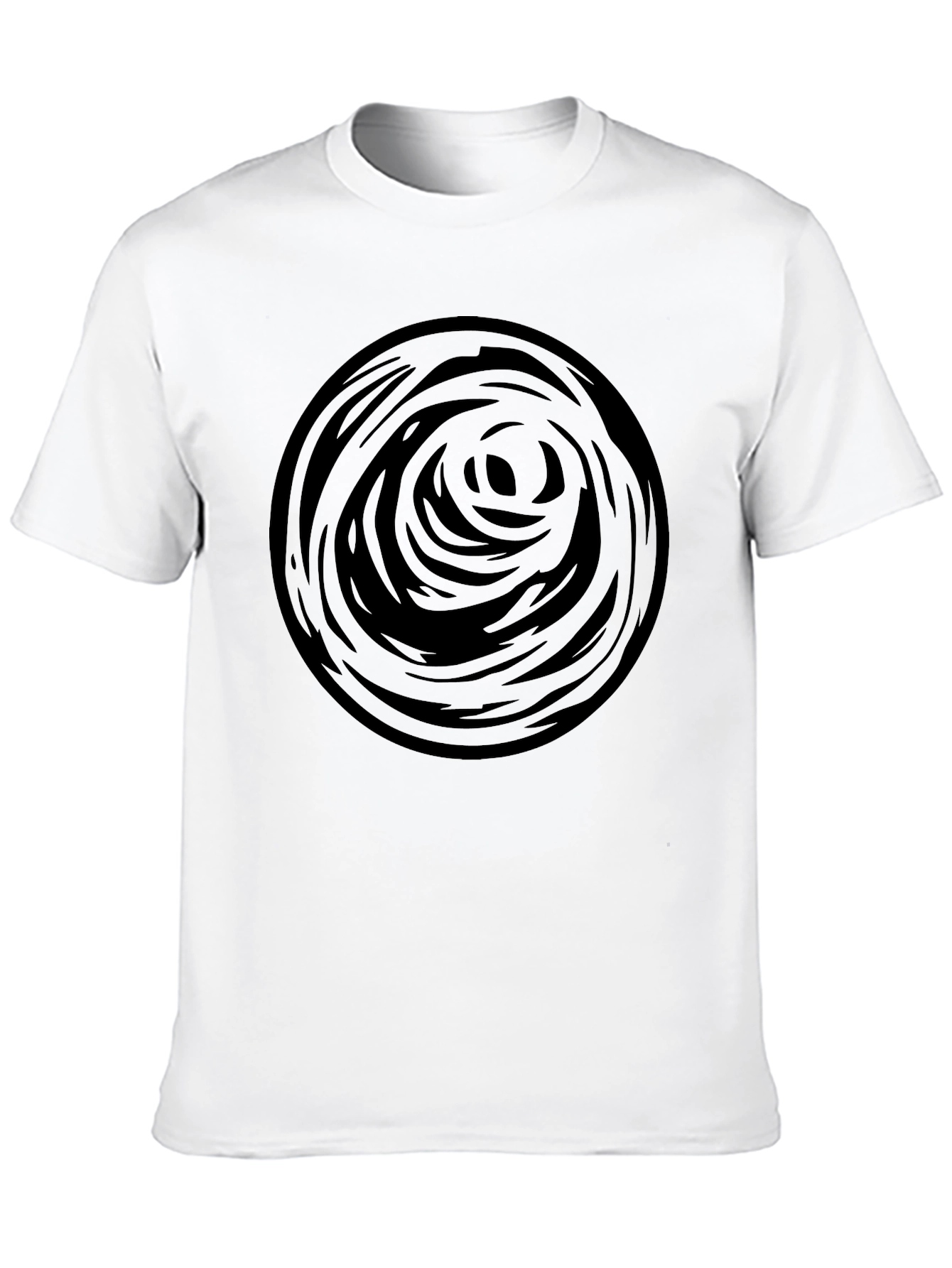 Abstract Circle Graphic Tee - Black