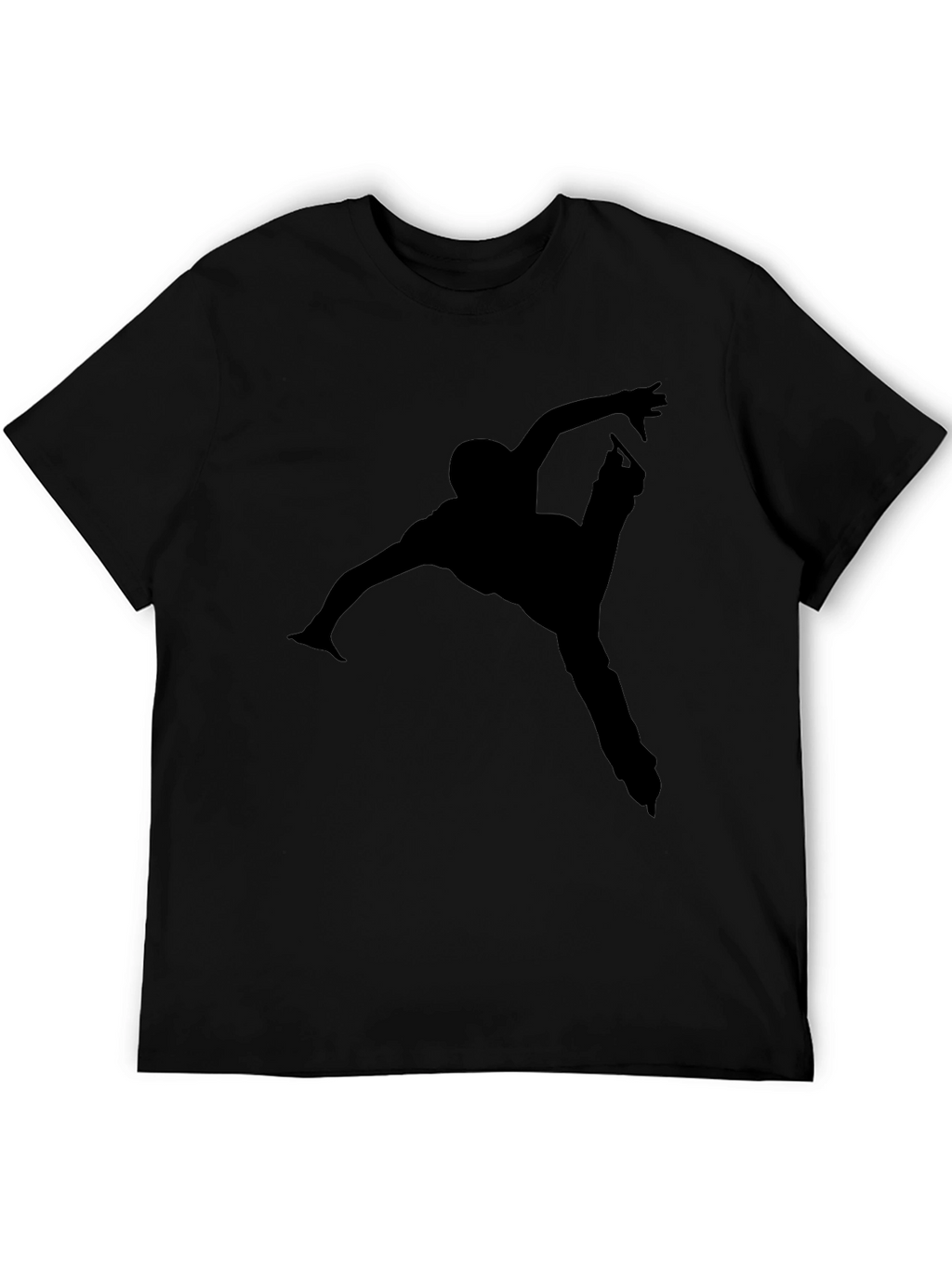 Black Figure Skater Graphic T-Shirt
