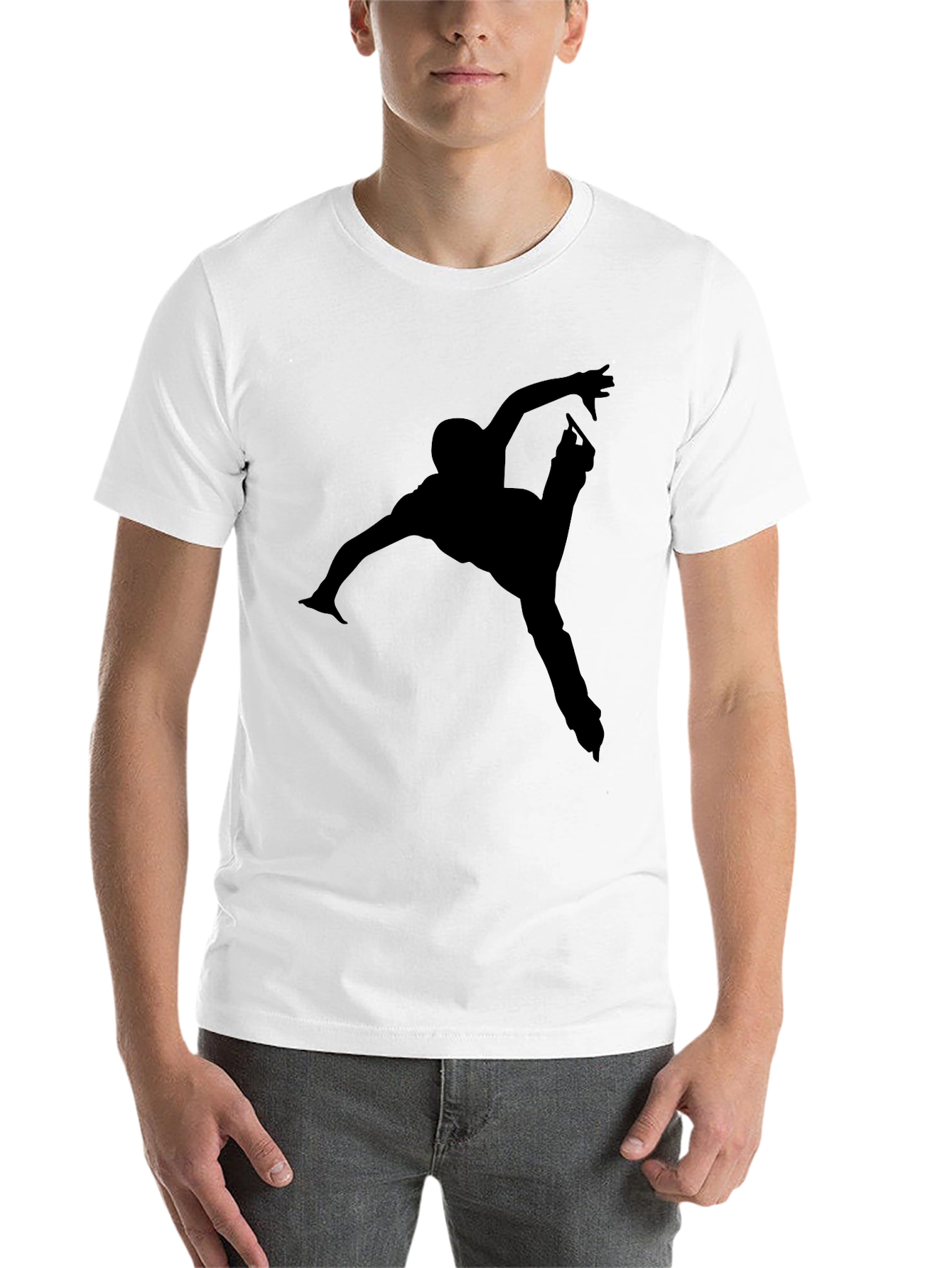 Black Figure Skater Graphic T-Shirt
