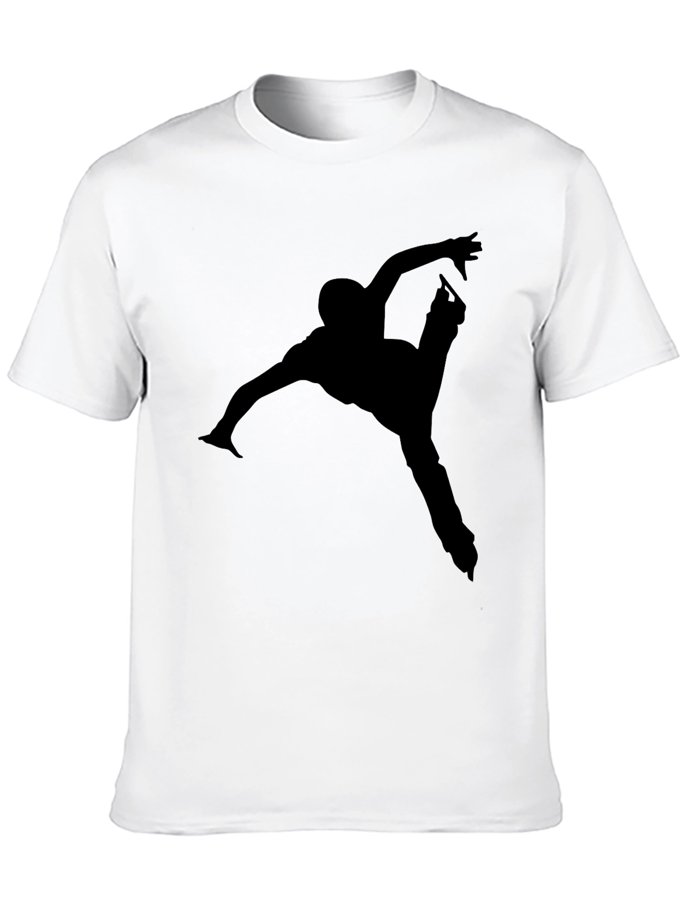 Black Figure Skater Graphic T-Shirt
