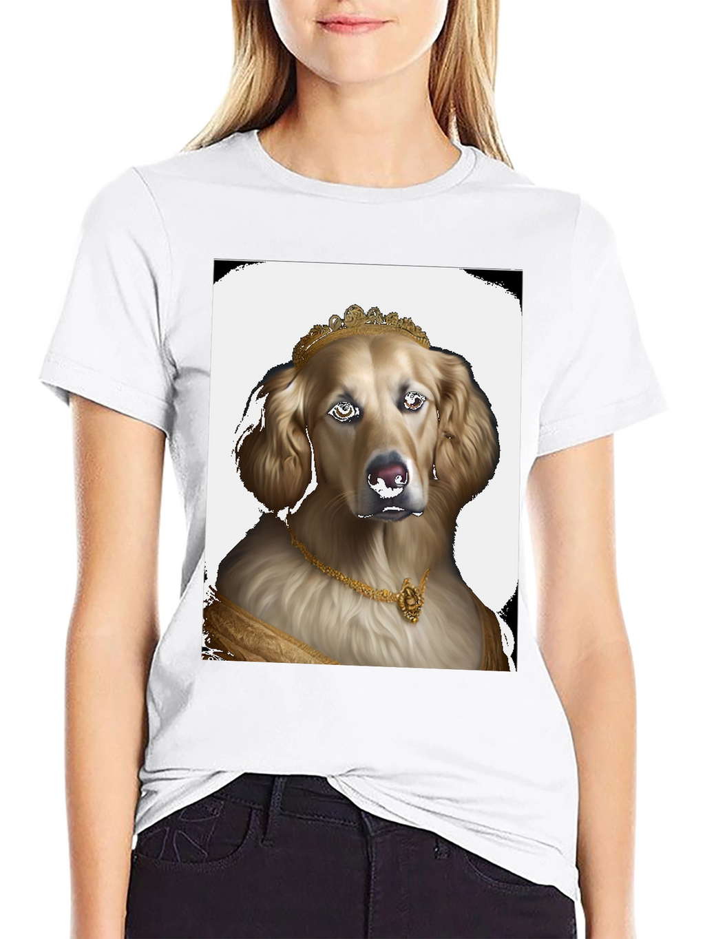 Dog Queen Graphic Tee - Black Cotton T-Shirt