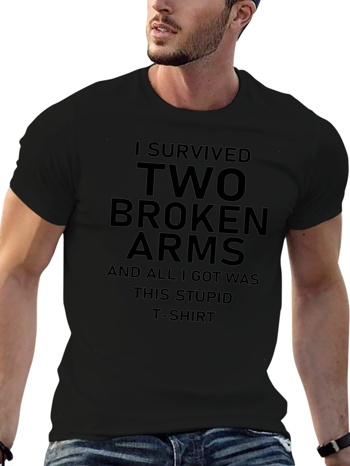 I Survived Two Broken Arms Graphic T-Shirt