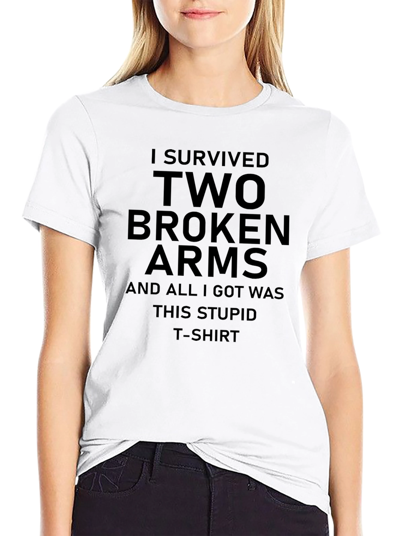 I Survived Two Broken Arms Graphic T-Shirt