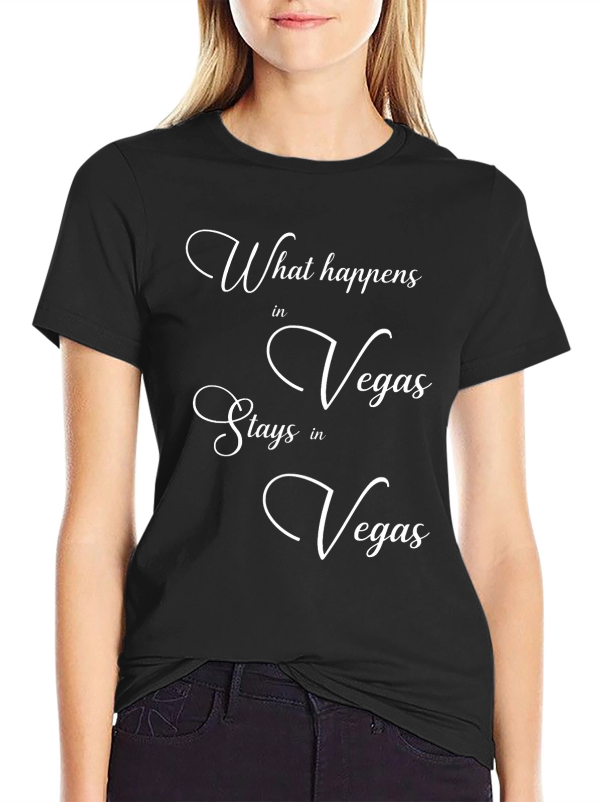 What Happens in Vegas Black T-Shirt
