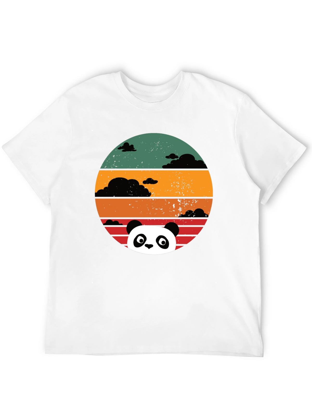 Panda Sunset Graphic Tee - Retro Style Comfort