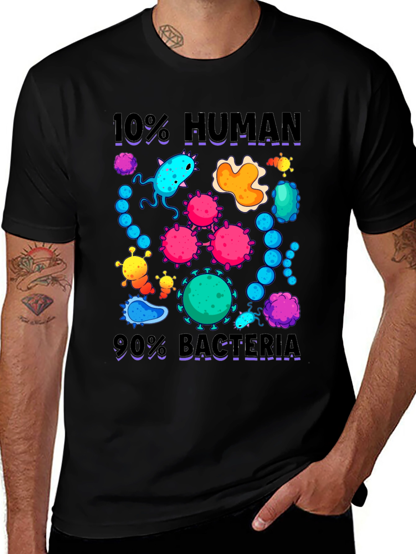 10% Human 90% Bacteria Graphic T-Shirt
