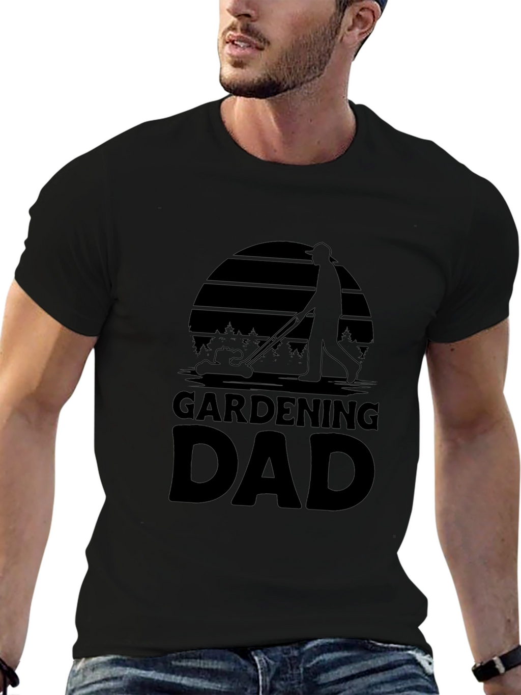 Gardening Dad T-Shirt - Black Graphic Tee