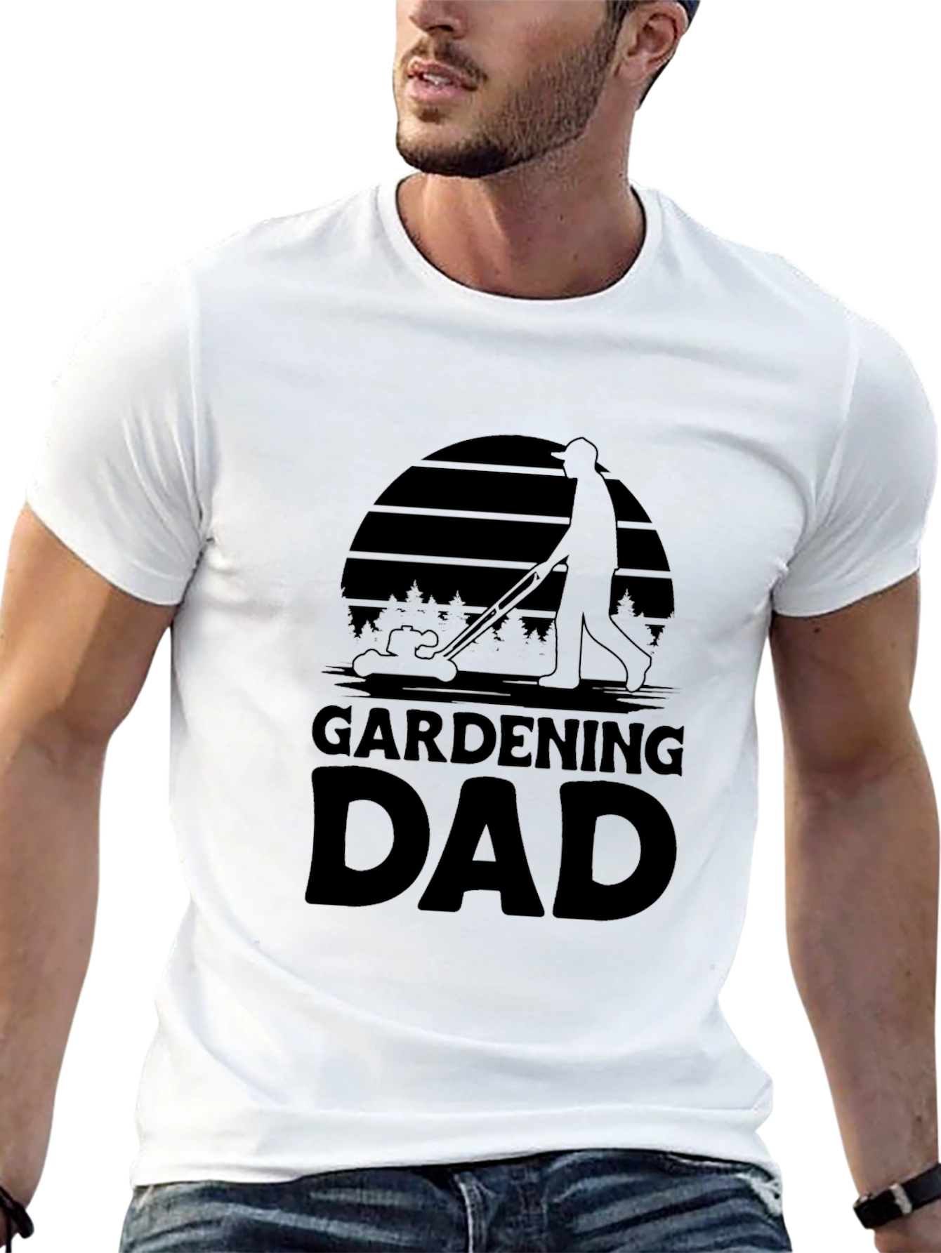 Gardening Dad T-Shirt - Black Graphic Tee