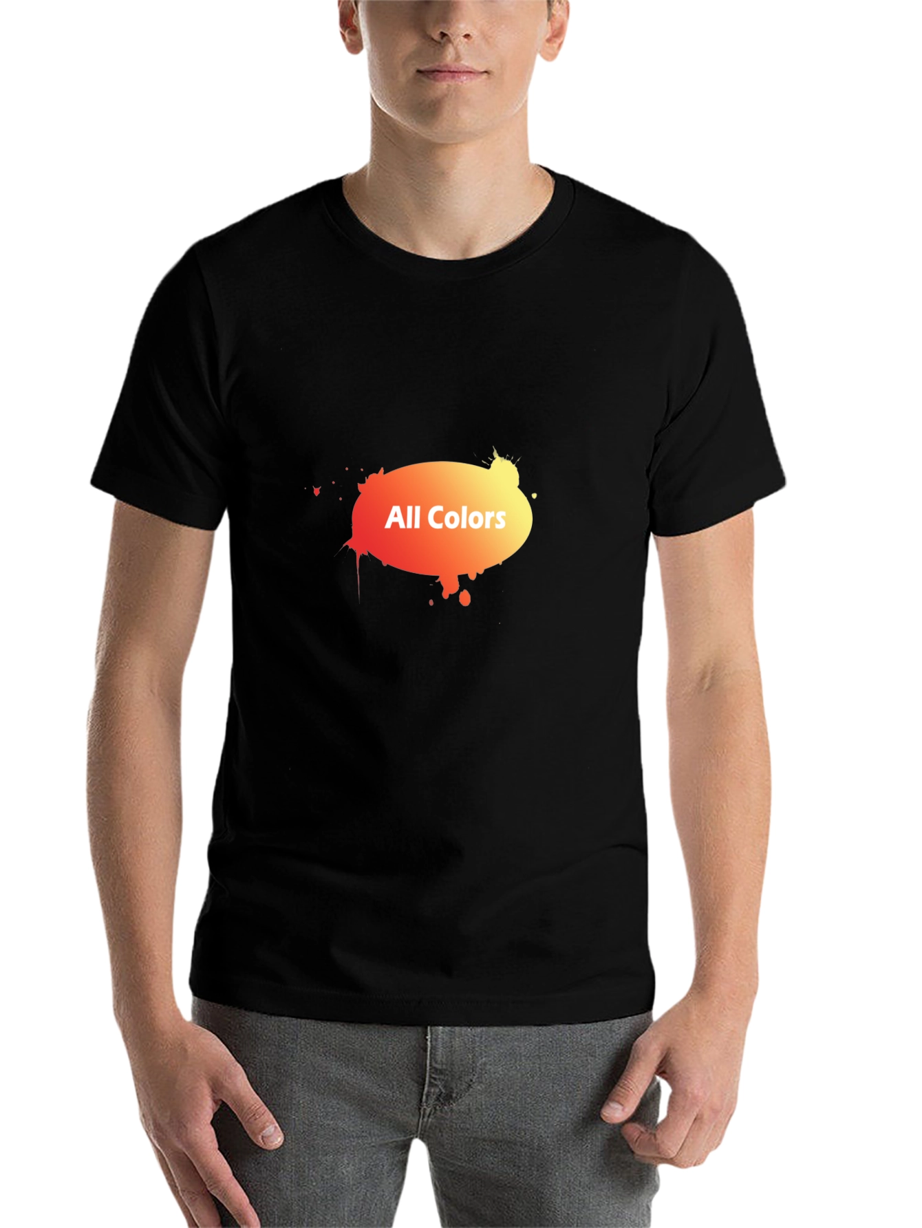 All Colors Graphic Black T-Shirt