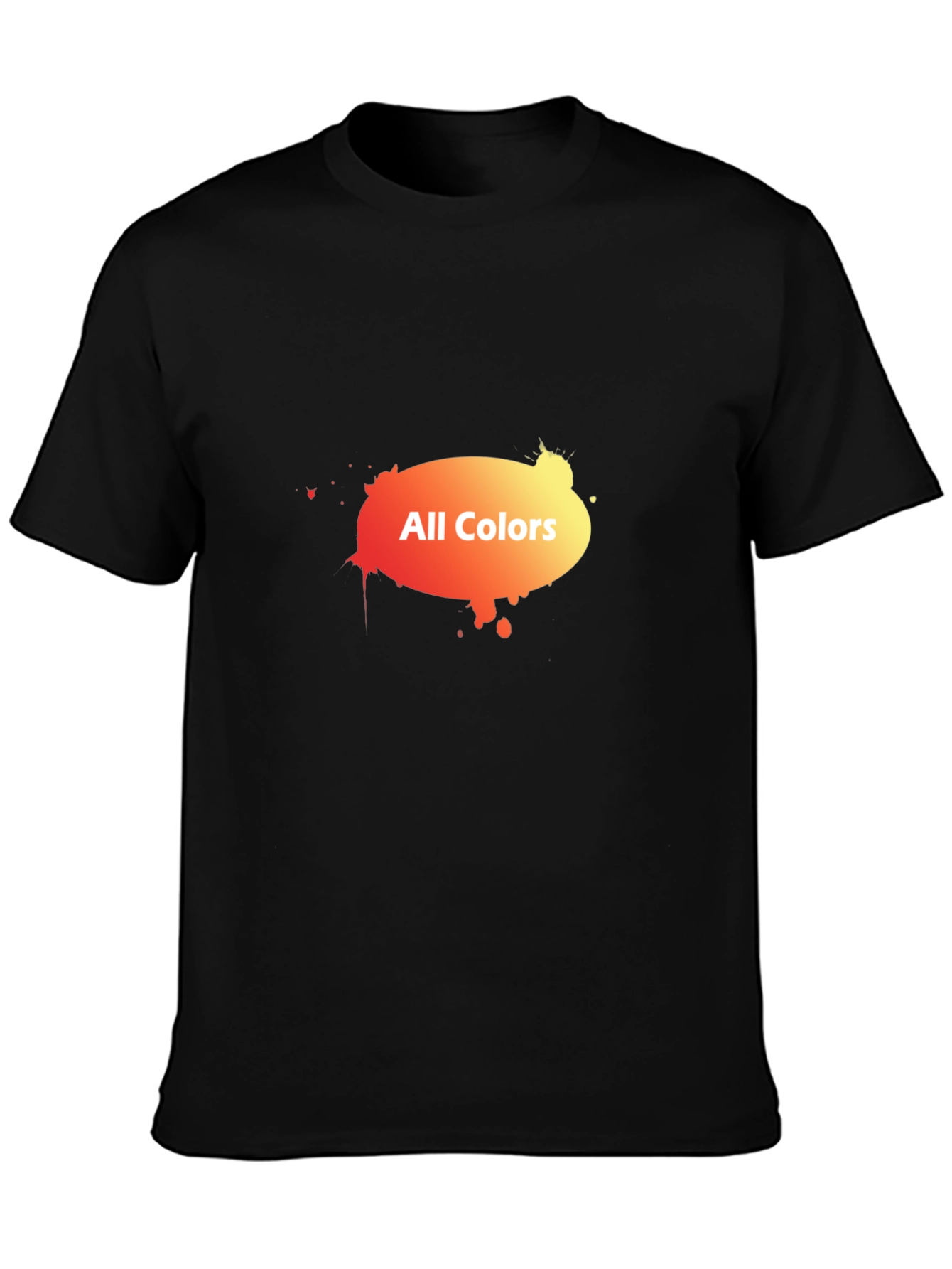All Colors Graphic Black T-Shirt