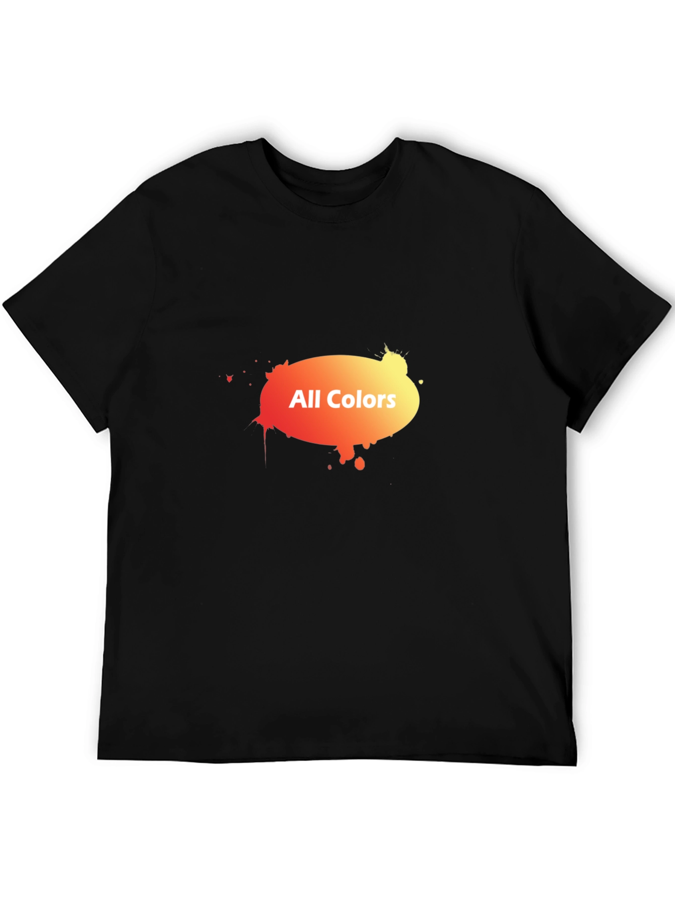 All Colors Graphic Black T-Shirt