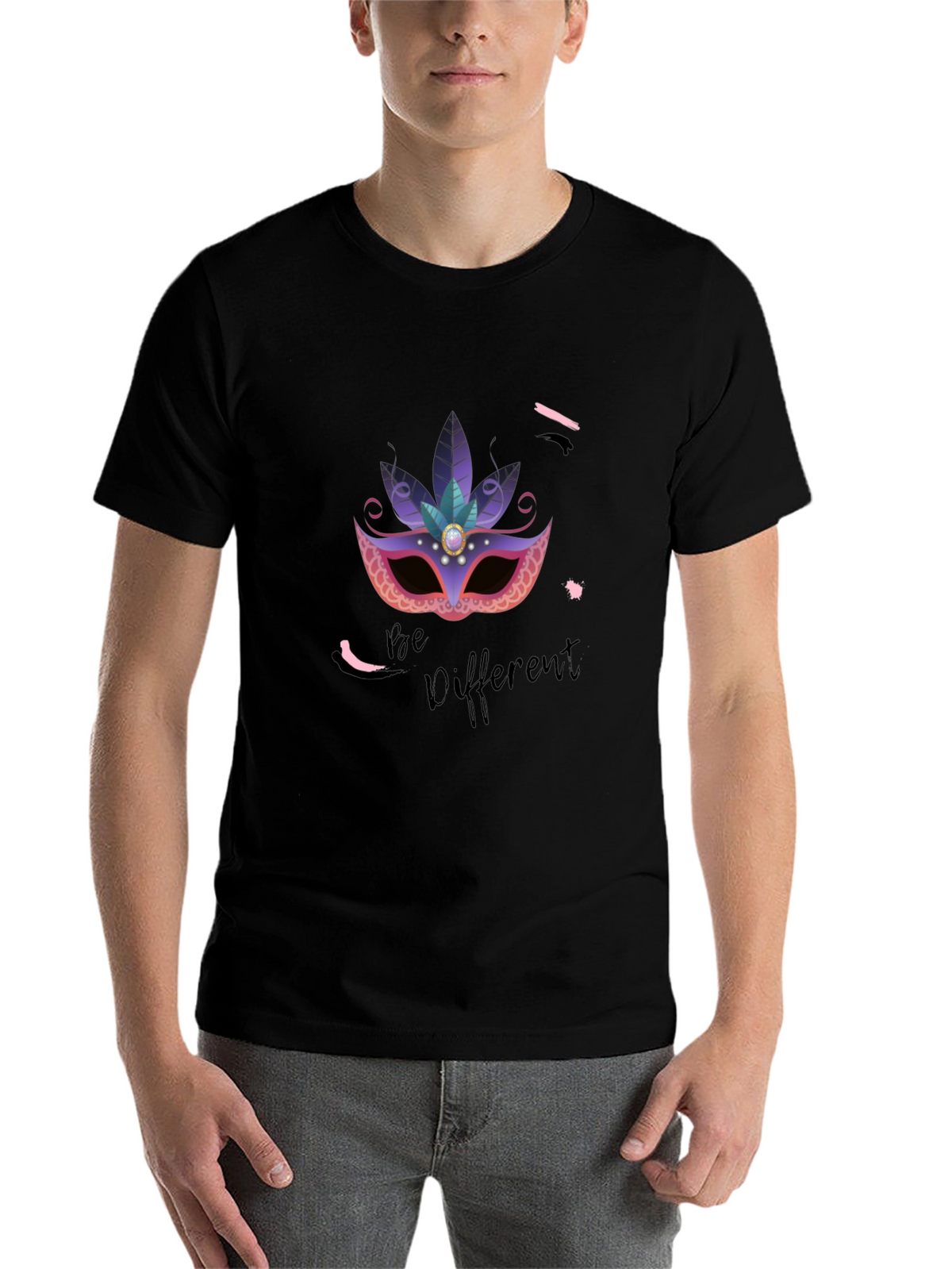Be Different T-Shirt: Masquerade Mask Graphic Tee