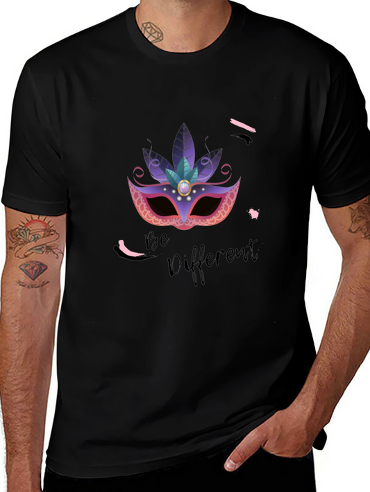 Be Different T-Shirt: Masquerade Mask Graphic Tee