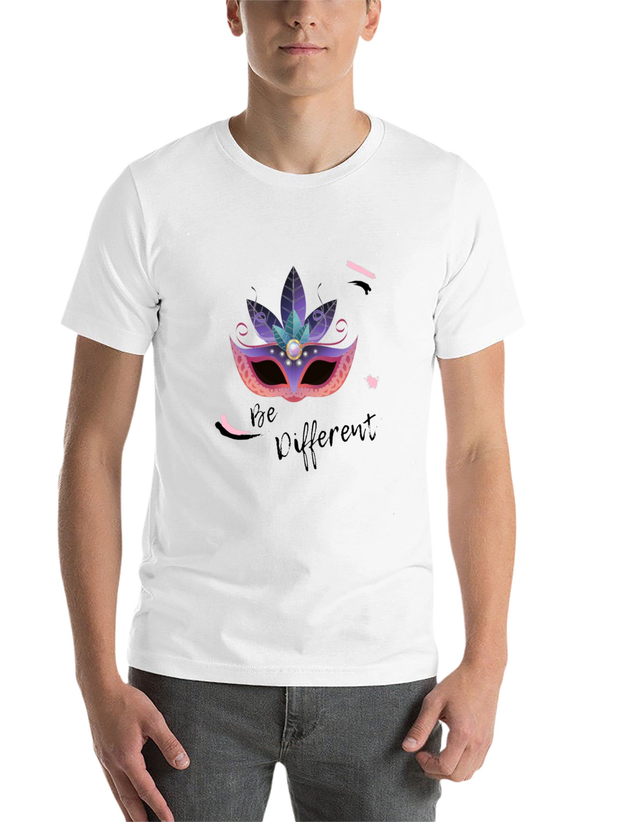 Be Different T-Shirt: Masquerade Mask Graphic Tee