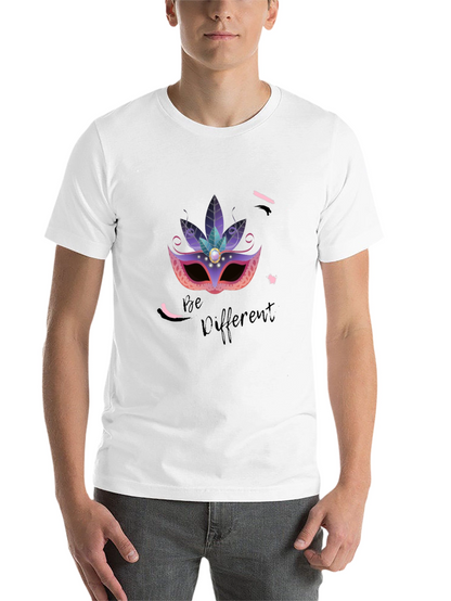 Be Different T-Shirt: Masquerade Mask Graphic Tee