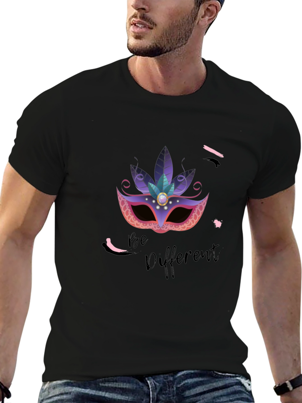 Be Different T-Shirt: Masquerade Mask Graphic Tee