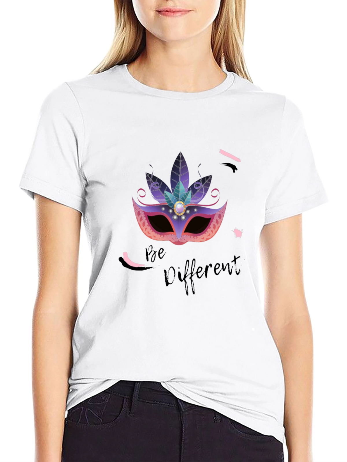 Be Different T-Shirt: Masquerade Mask Graphic Tee