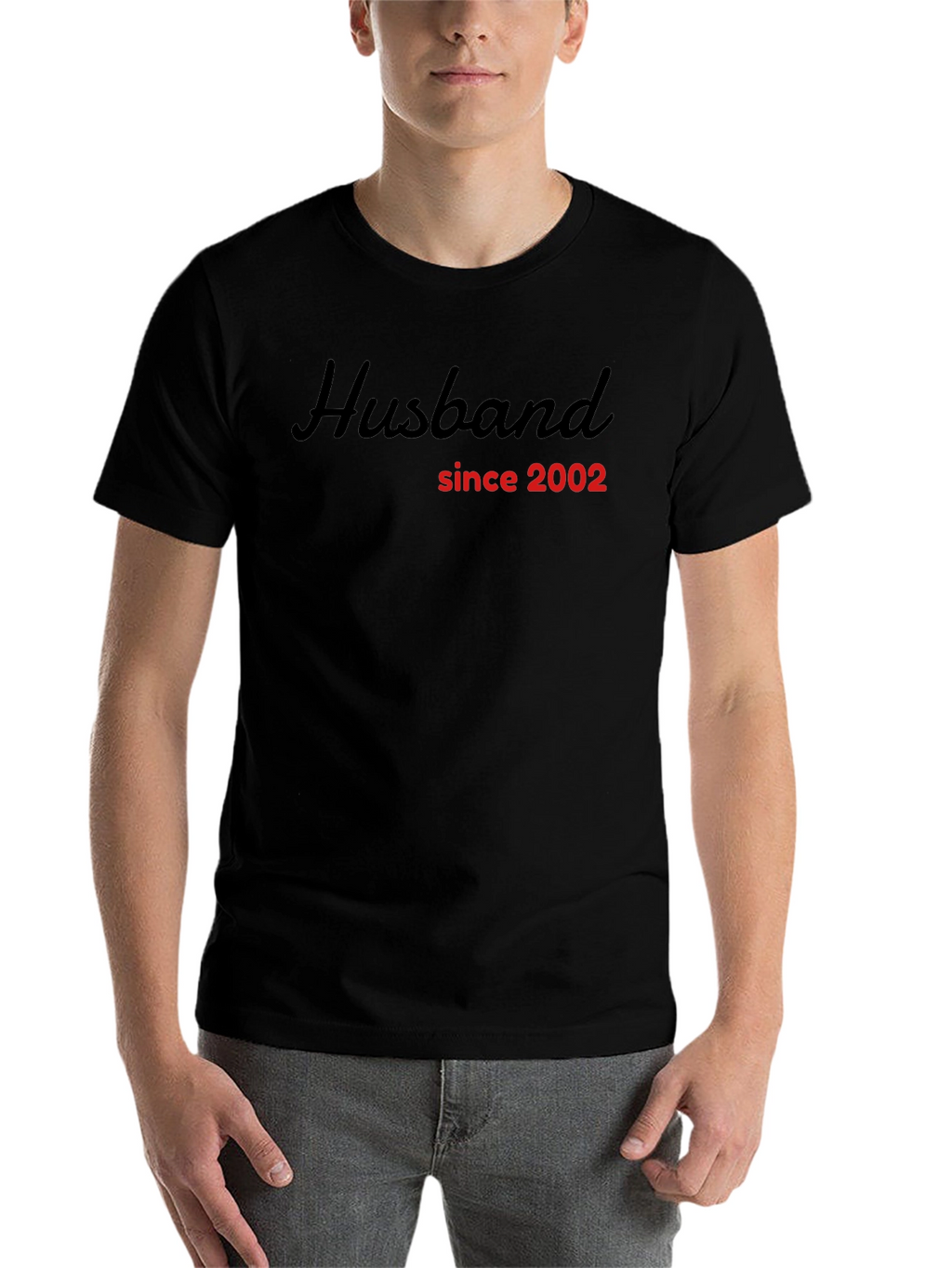 Husband Since 2002 Black Graphic Tee
