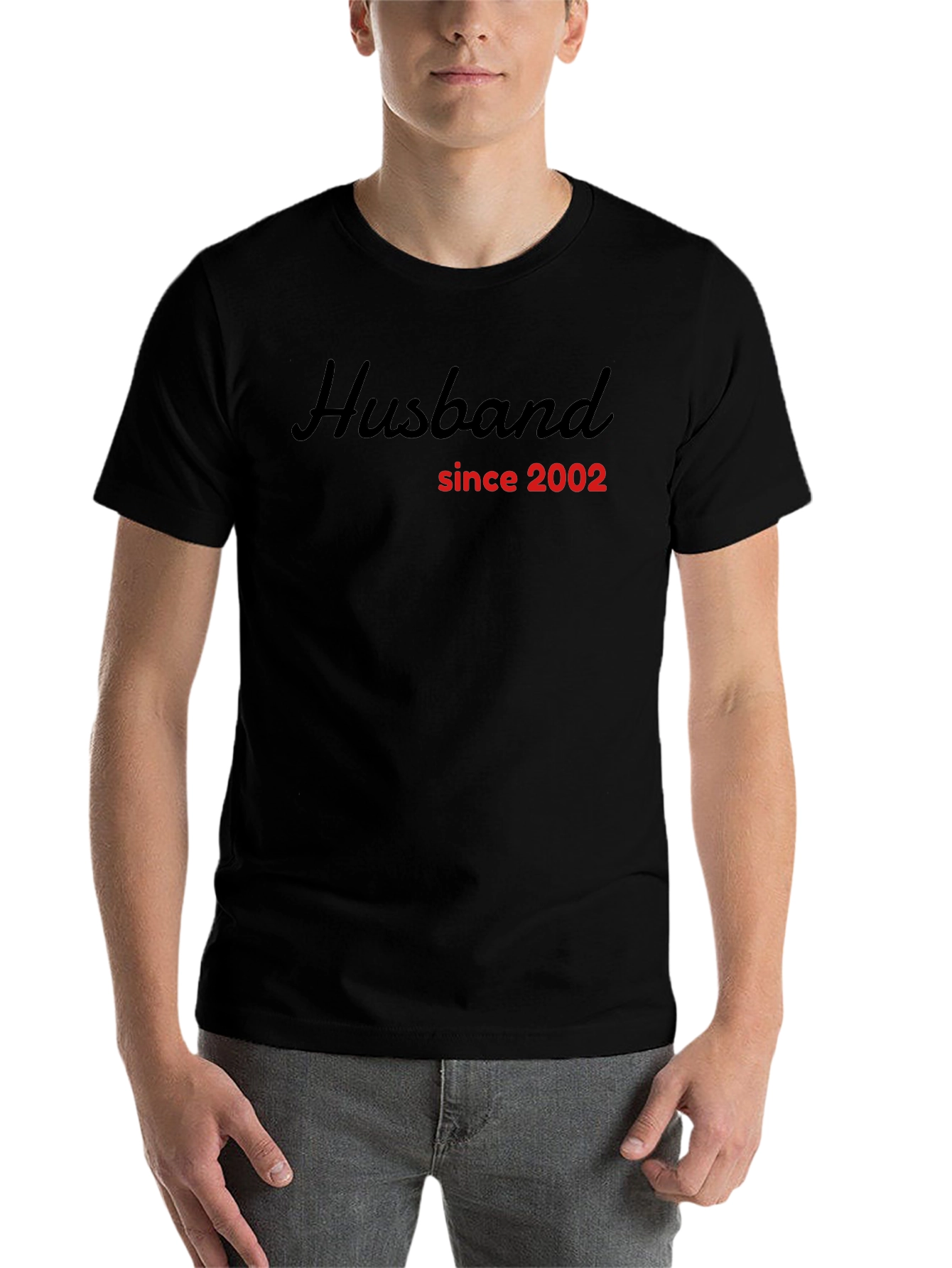 Husband Since 2002 Black Graphic Tee