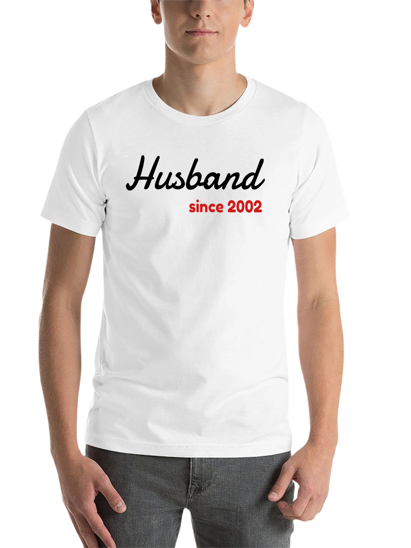Husband Since 2002 Black Graphic Tee
