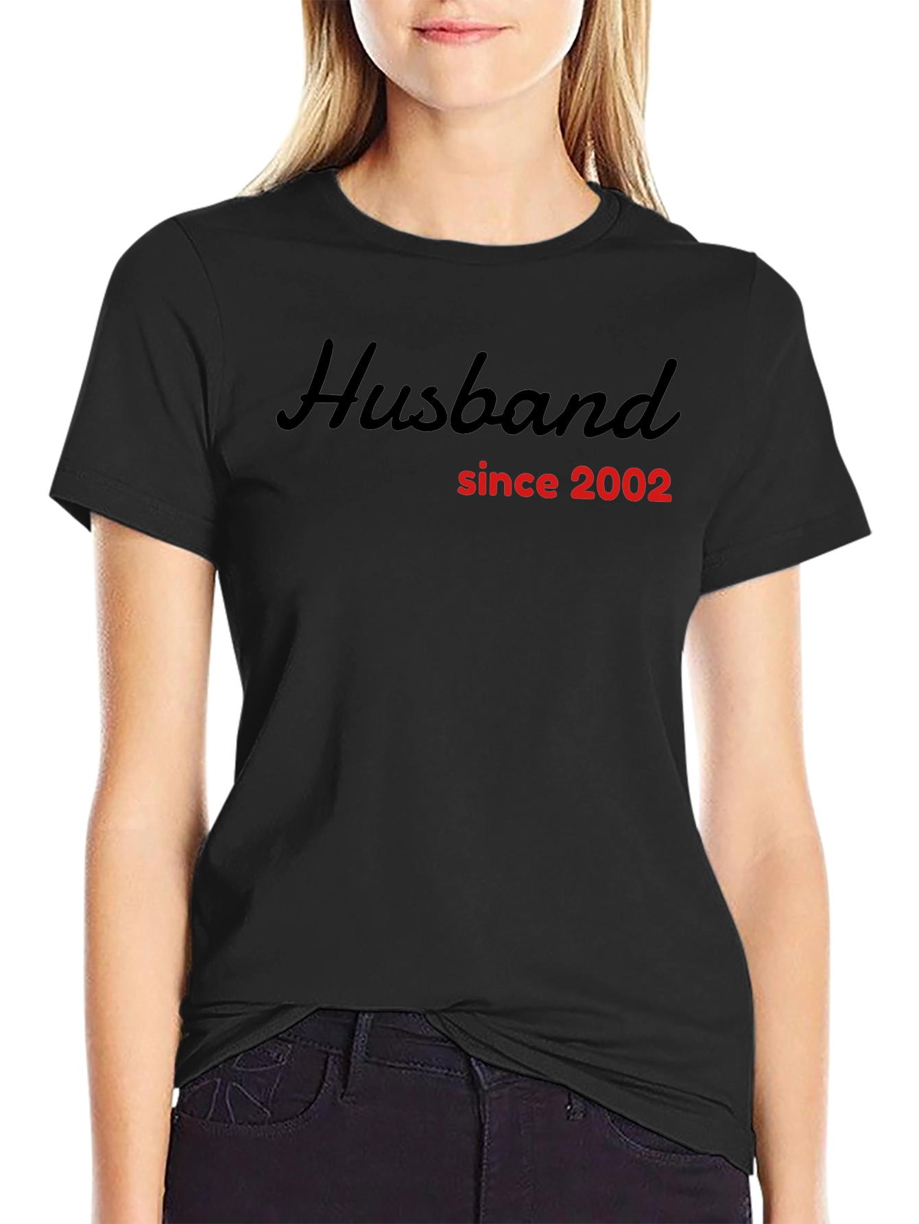 Husband Since 2002 Black Graphic Tee