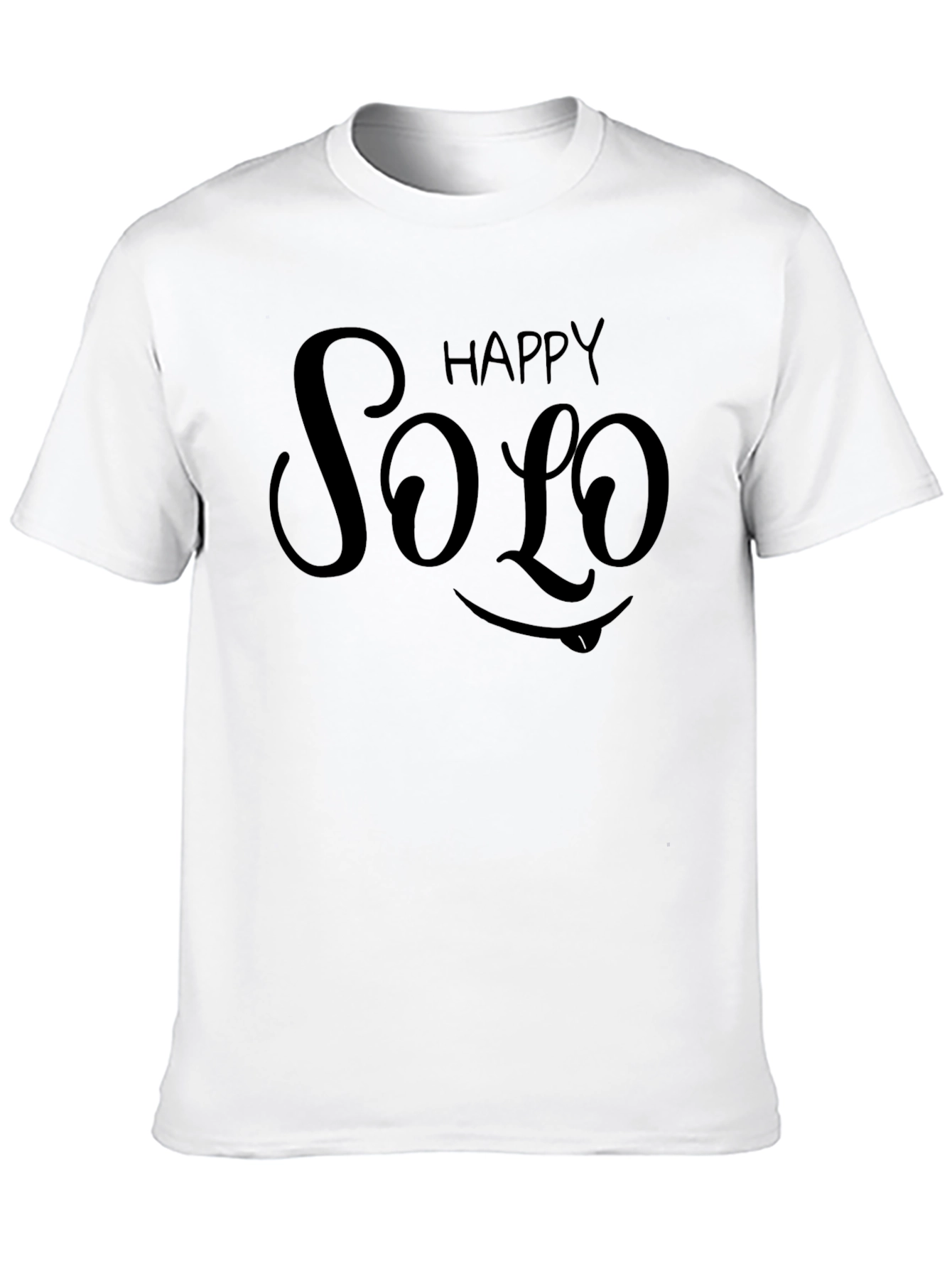 Happy Solo Black T-Shirt - Express Yourself!