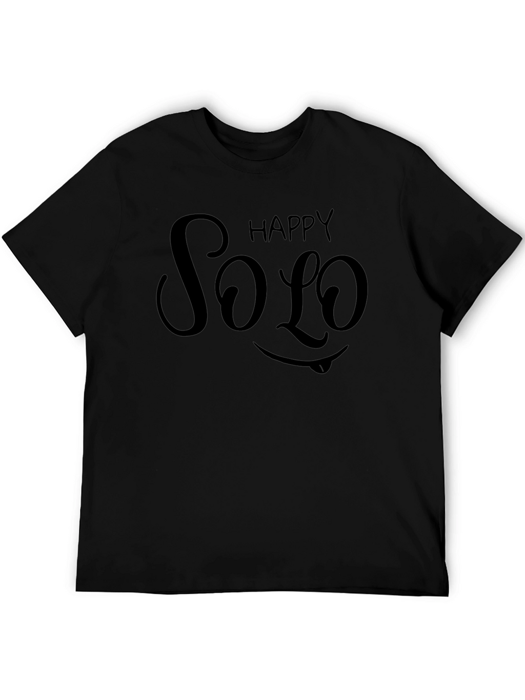 Happy Solo Black T-Shirt - Express Yourself!