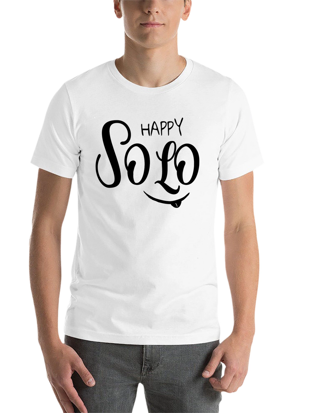 Happy Solo Black T-Shirt - Express Yourself!