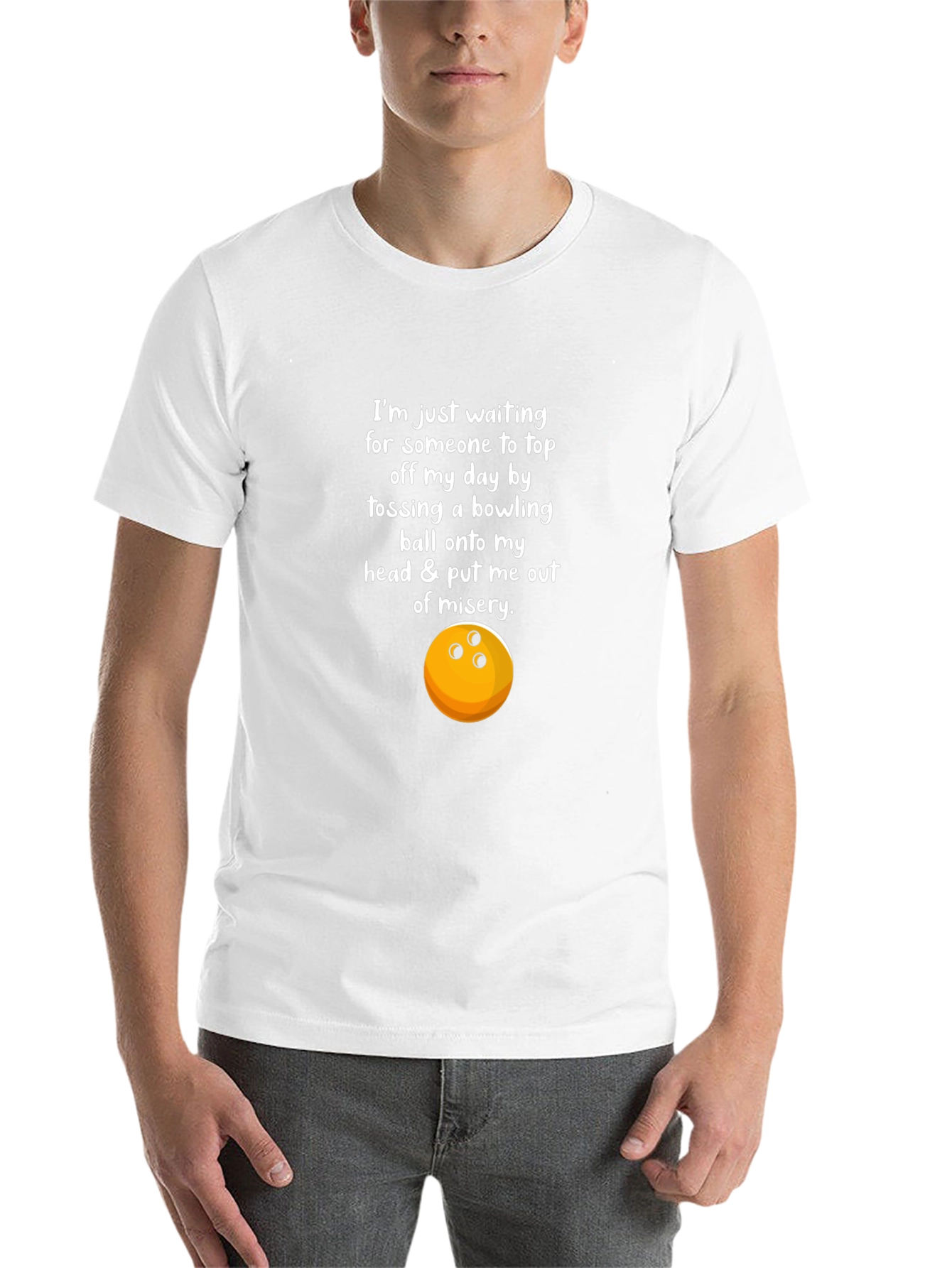 Humorous Bowling T-Shirt - Misery Graphic Tee