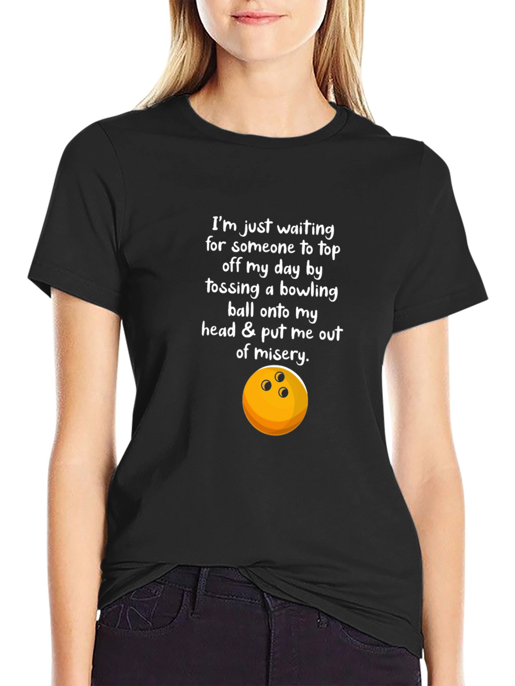 Humorous Bowling T-Shirt - Misery Graphic Tee