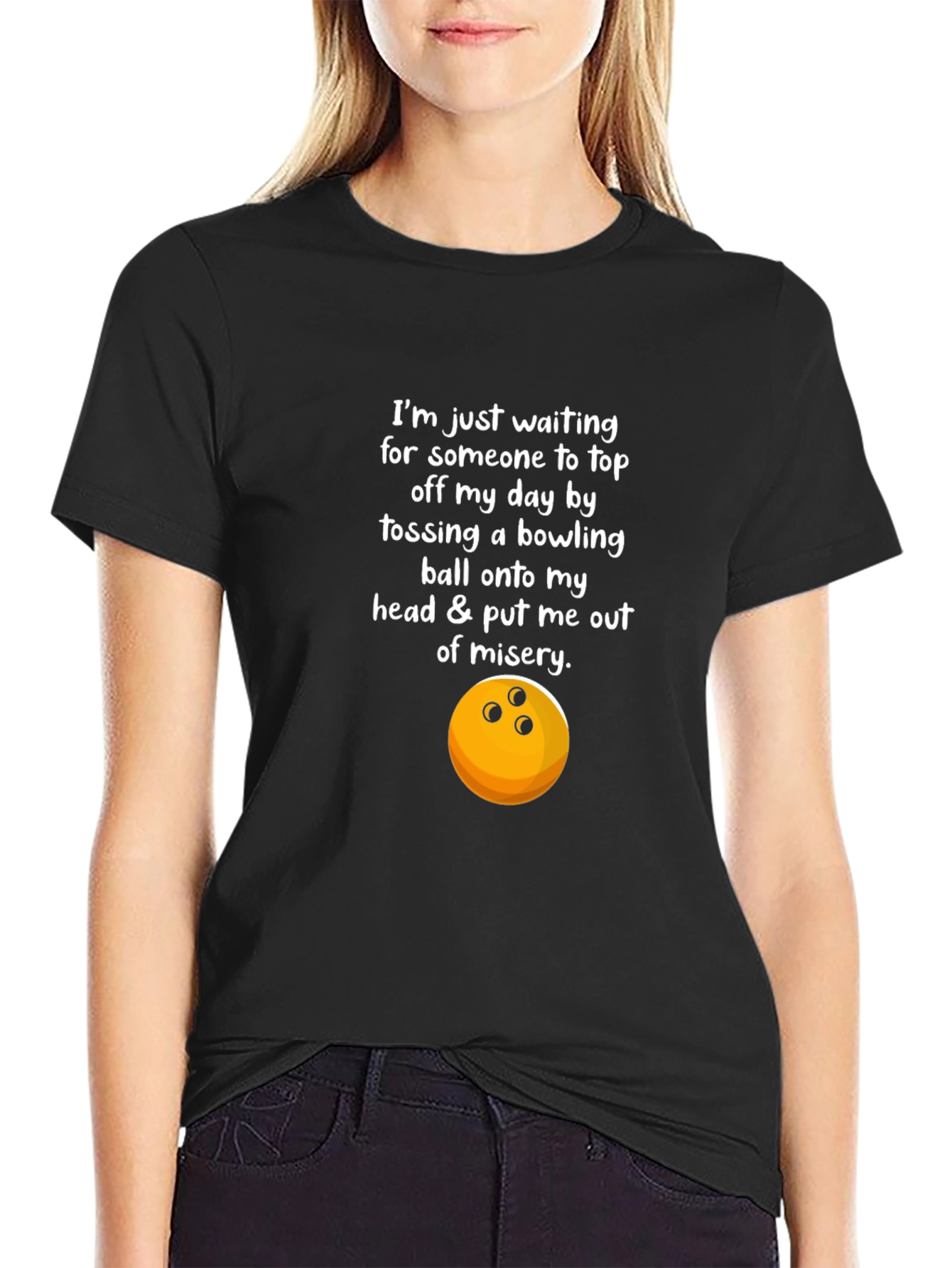 Humorous Bowling T-Shirt - Misery Graphic Tee