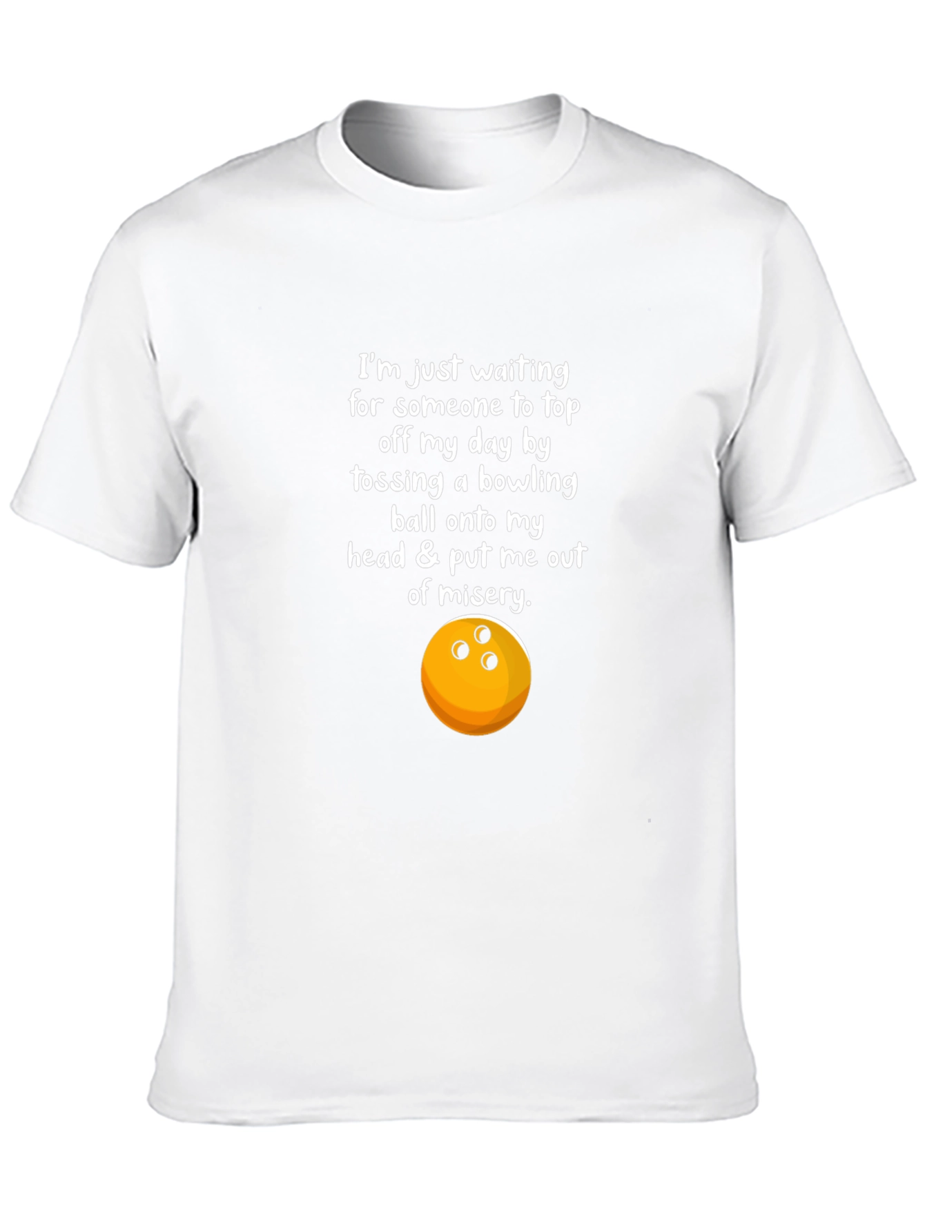 Humorous Bowling T-Shirt - Misery Graphic Tee