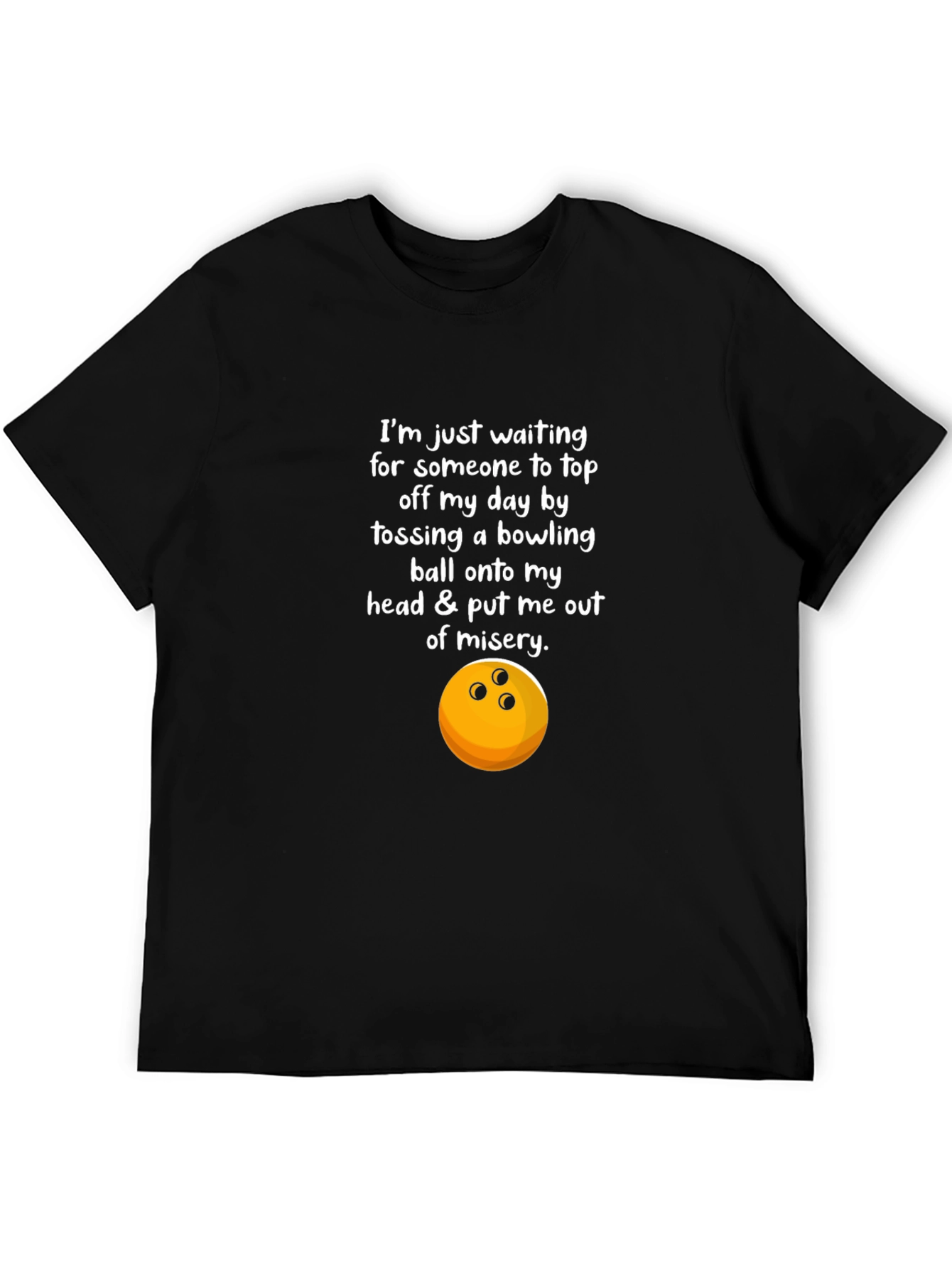 Humorous Bowling T-Shirt - Misery Graphic Tee